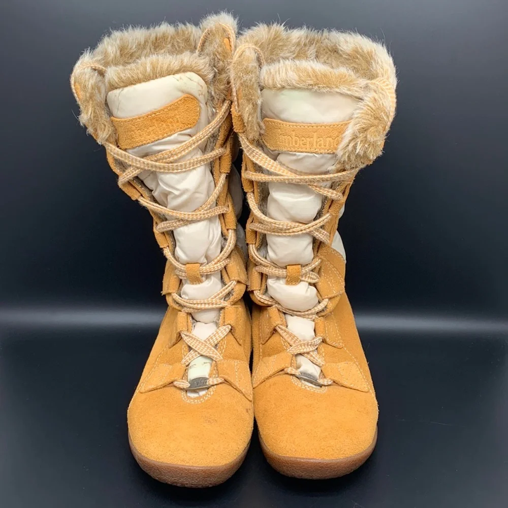 Timberland‎ Parkin Puffer Suede Boots Women’s Sz 6 - Picture 2 of 10